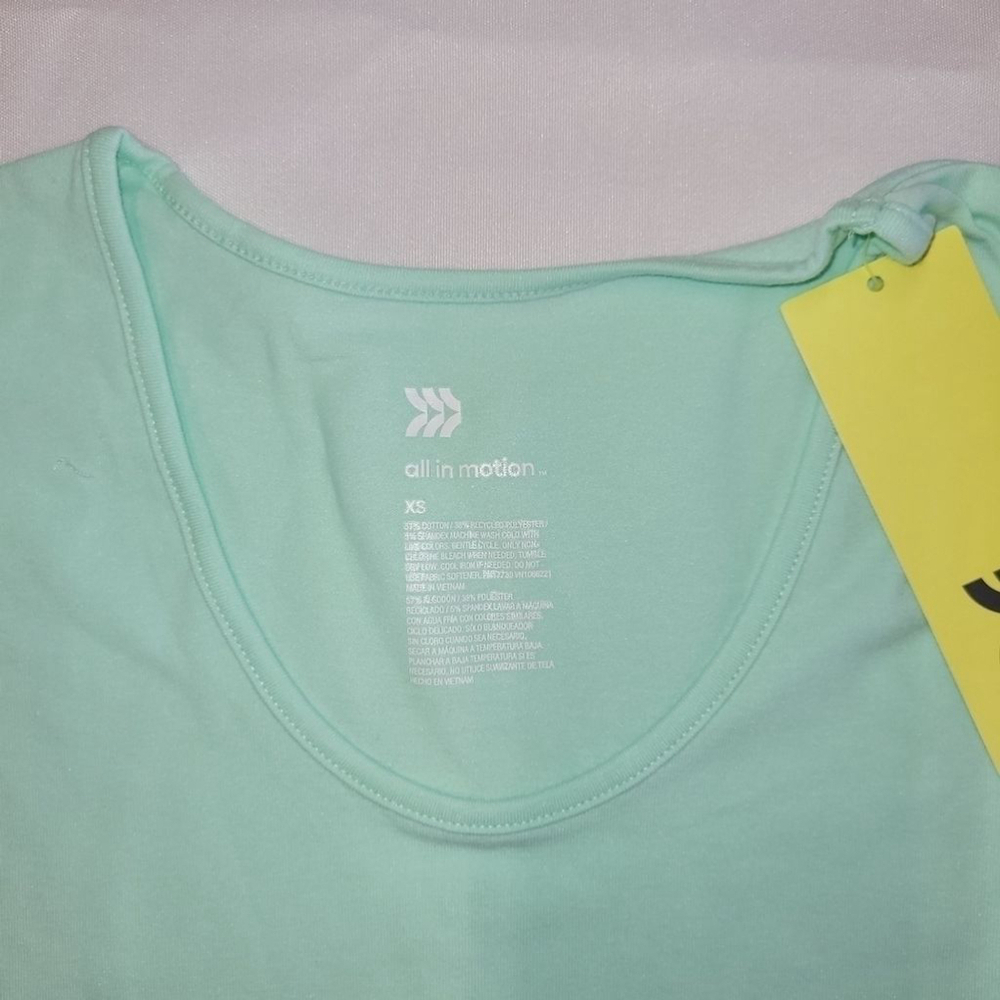 ALL In Motion Women's Mint Green Cap Sleeve T-Shirt - Picture 4 of 4